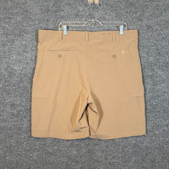 Birdie Bound Shorts Mens 40 Beige Khaki Chino Performance Stretch Golf Shorts - Picture 5 of 7